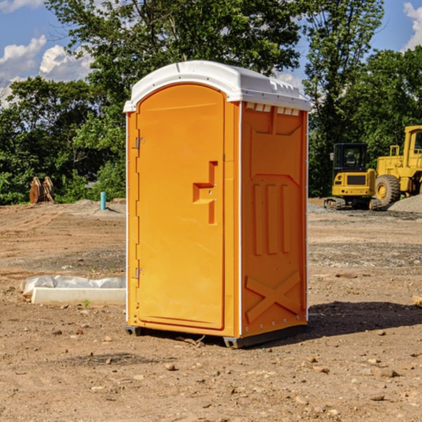 how often are the portable toilets cleaned and serviced during a rental period in Gibson OH